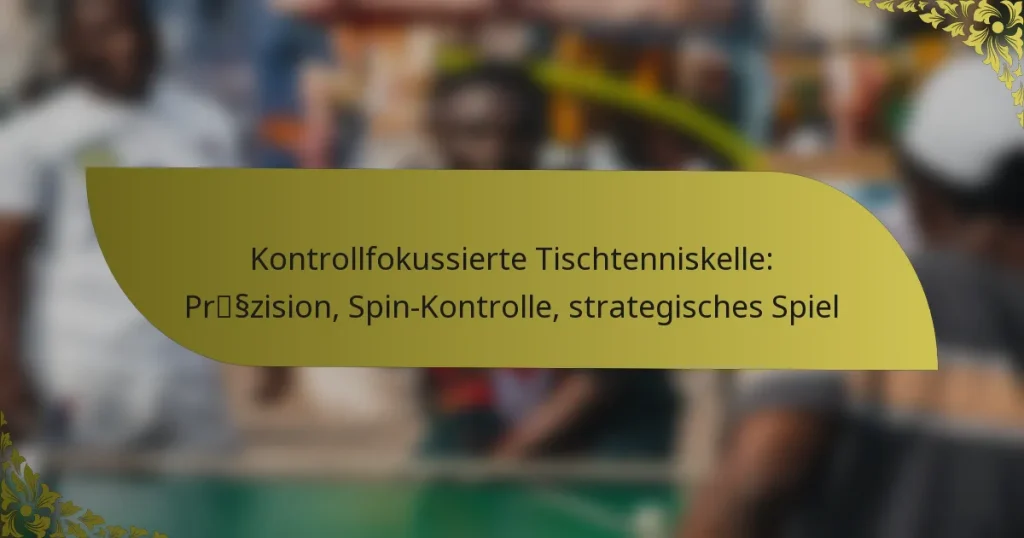 Kontrollfokussierte Tischtenniskelle: Präzision, Spin-Kontrolle, strategisches Spiel